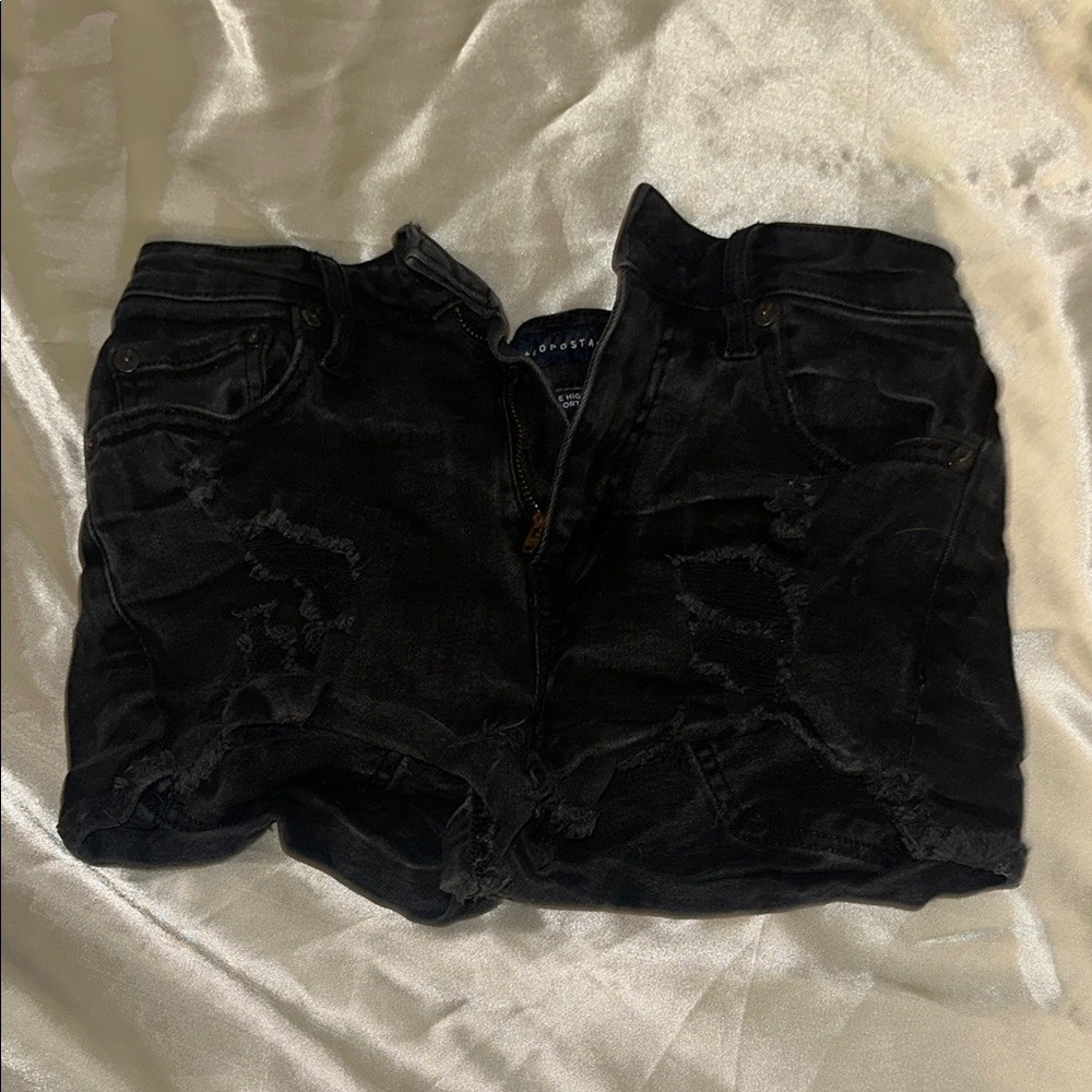 Aeropostale Black High Rise Shorts